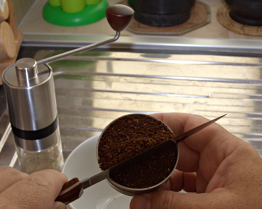 Moka: Imbuto filtro livellamento caffè